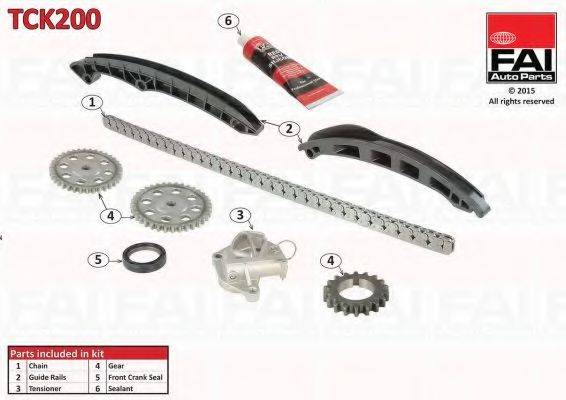 FAI AUTOPARTS TCK200 Комплект мети приводу розподільного валу