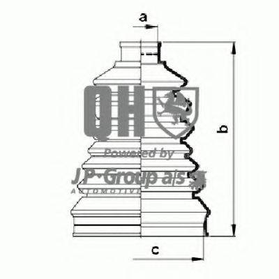 JP GROUP 4143601519 Комплект пильника, приводний вал