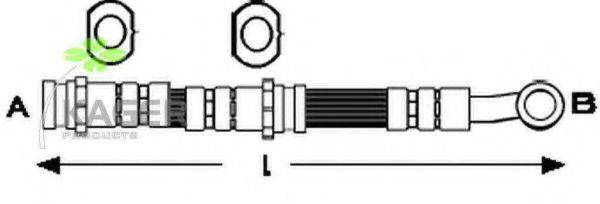 KAGER 380482 Гальмівний шланг