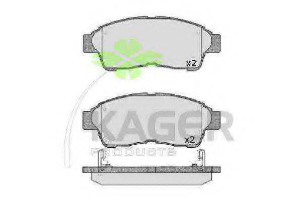 KAGER 350095 Комплект гальмівних колодок, дискове гальмо