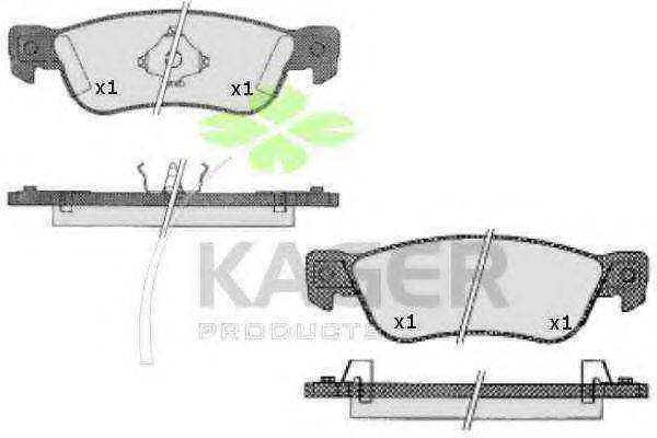 KAGER 350603 Комплект гальмівних колодок, дискове гальмо