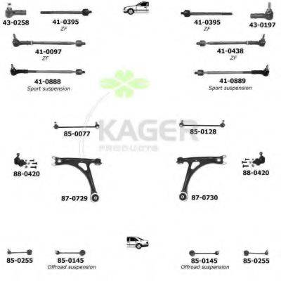 KAGER 800217 Підвіска колеса