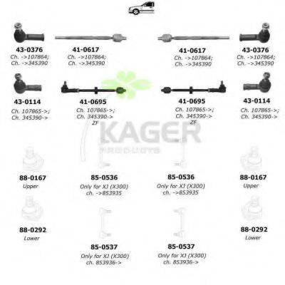 KAGER 800645 Підвіска колеса