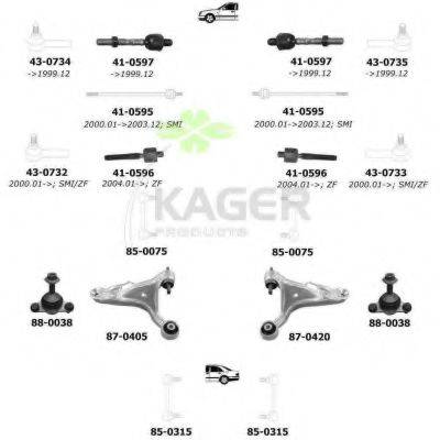 KAGER 800737 Підвіска колеса