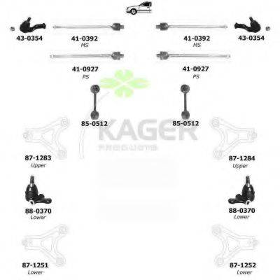 KAGER 801210 Підвіска колеса