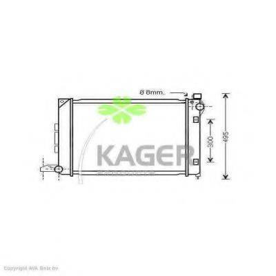 KAGER 310098 Радіатор, охолодження двигуна