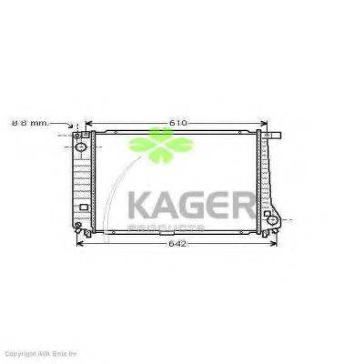 KAGER 310120 Радіатор, охолодження двигуна