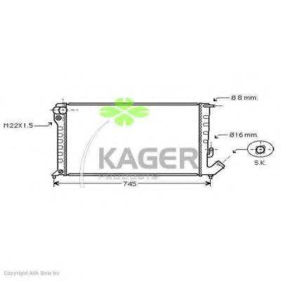 KAGER 310190 Радіатор, охолодження двигуна