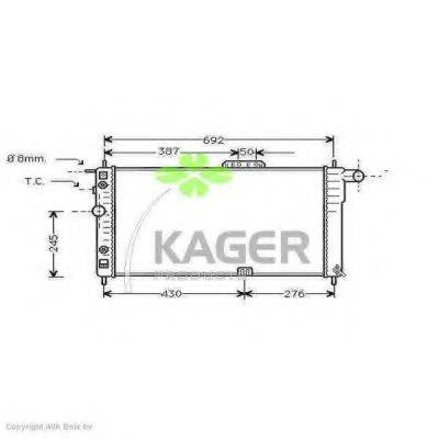 KAGER 310298 Радіатор, охолодження двигуна