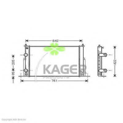 KAGER 310438 Радіатор, охолодження двигуна