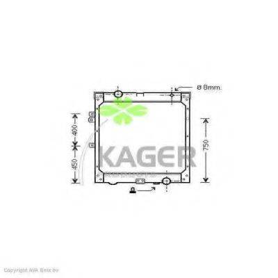 KAGER 310579 Радіатор, охолодження двигуна