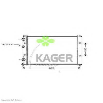 KAGER 311200 Радіатор, охолодження двигуна