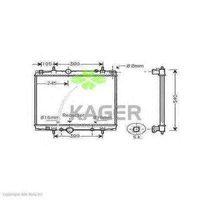 KAGER 311573 Радіатор, охолодження двигуна