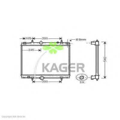 KAGER 311574 Радіатор, охолодження двигуна