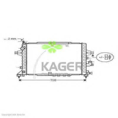 KAGER 311736 Радіатор, охолодження двигуна