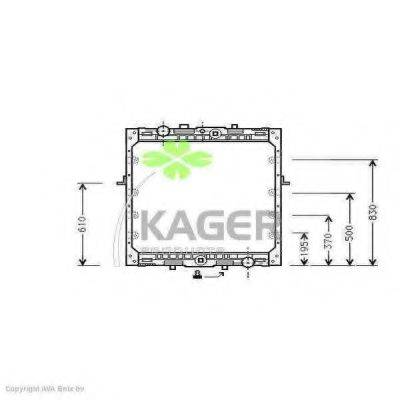 KAGER 312132 Радіатор, охолодження двигуна