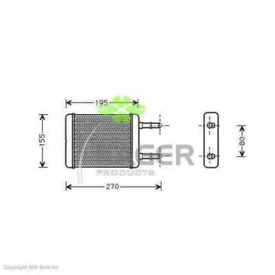 KAGER 320060 Теплообмінник, опалення салону
