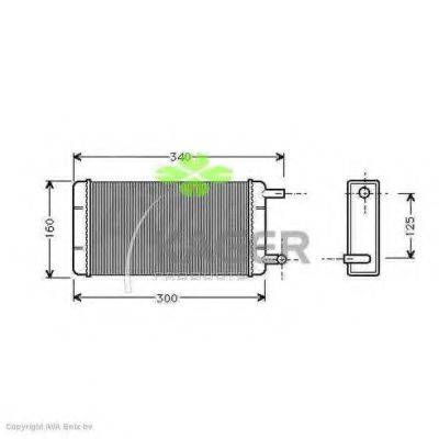 KAGER 320068 Теплообмінник, опалення салону