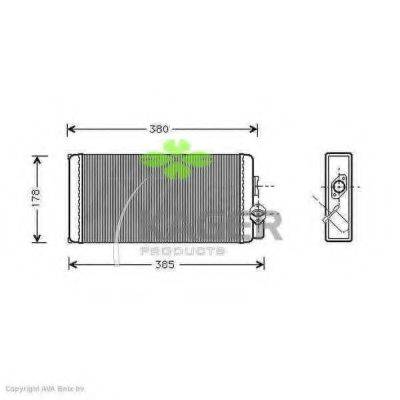 KAGER 320073 Теплообмінник, опалення салону