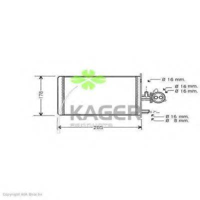 KAGER 320099 Теплообмінник, опалення салону