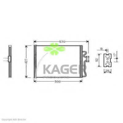 KAGER 945047 Конденсатор, кондиціонер