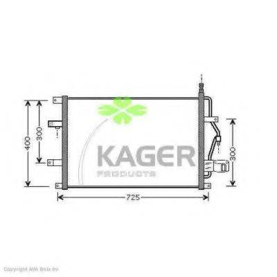 KAGER 945384 Конденсатор, кондиціонер