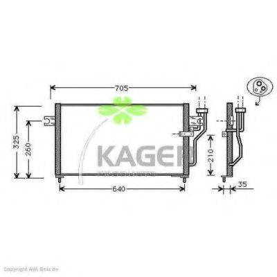 KAGER 945925 Конденсатор, кондиціонер