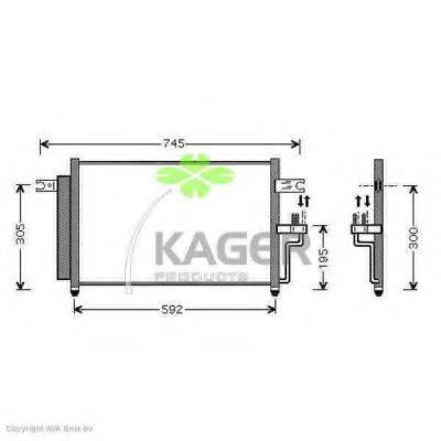 KAGER 945968 Конденсатор, кондиціонер