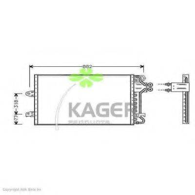 KAGER 946269 Конденсатор, кондиціонер