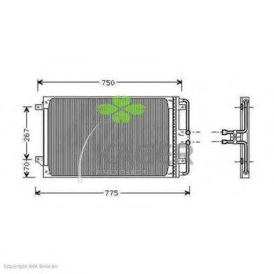 KAGER 946290 Конденсатор, кондиціонер