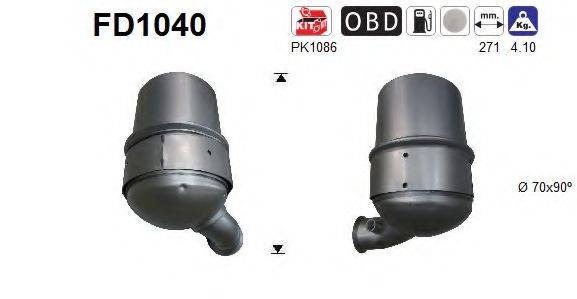 AS FD1040 Саджовий/частковий фільтр, система вихлопу ОГ