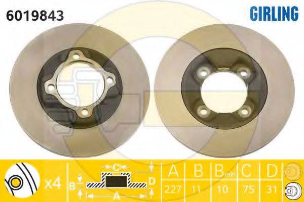 GIRLING 6019843 гальмівний диск