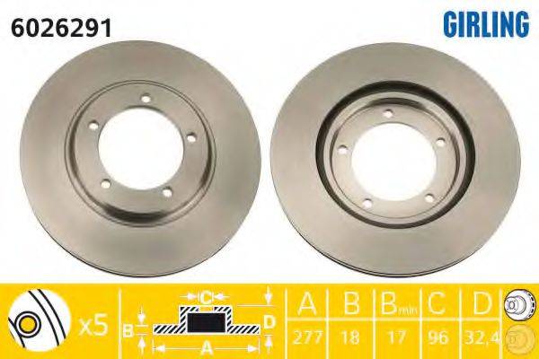 GIRLING 6026291 гальмівний диск