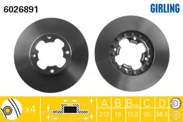 GIRLING 6026891 гальмівний диск
