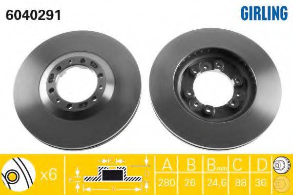 GIRLING 6040291 гальмівний диск