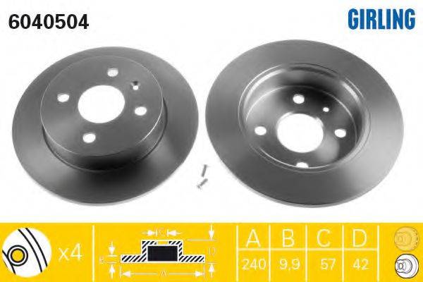 GIRLING 6040504 гальмівний диск