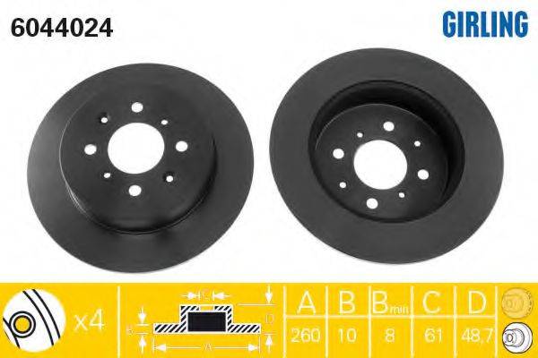 GIRLING 6044024 гальмівний диск