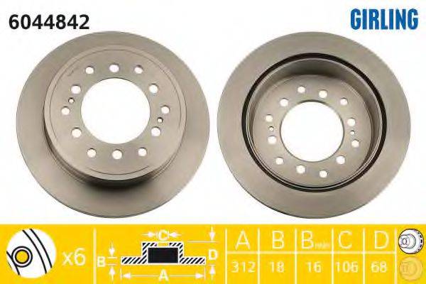 GIRLING 6044842 гальмівний диск