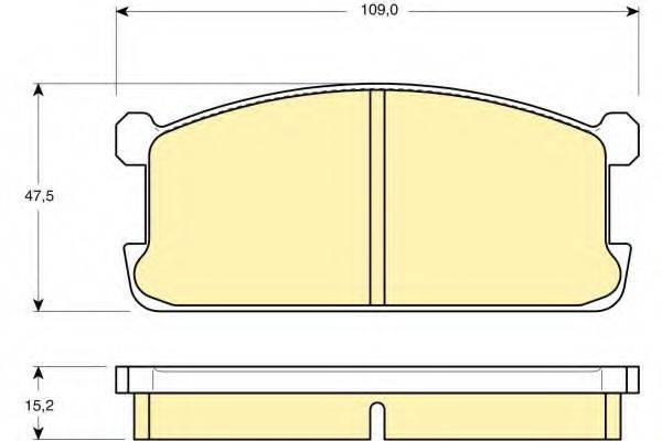 GIRLING 6101949 Комплект гальмівних колодок, дискове гальмо