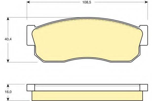 GIRLING 6102889 Комплект гальмівних колодок, дискове гальмо