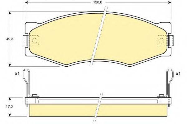 GIRLING 6103679 Комплект гальмівних колодок, дискове гальмо