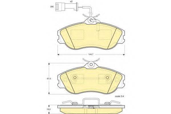 GIRLING 6108161 Комплект гальмівних колодок, дискове гальмо