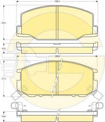 GIRLING 6108699 Комплект гальмівних колодок, дискове гальмо