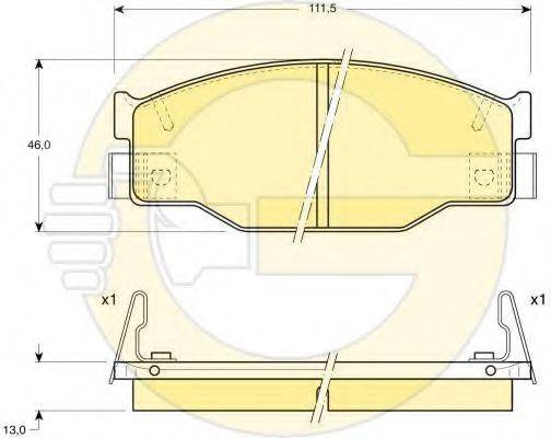 GIRLING 6109359 Комплект гальмівних колодок, дискове гальмо