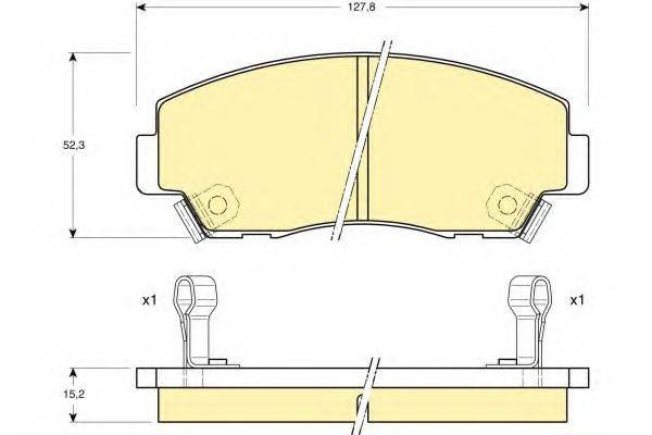 GIRLING 6109779 Комплект гальмівних колодок, дискове гальмо