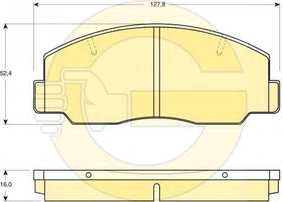 GIRLING 6110969 Комплект гальмівних колодок, дискове гальмо