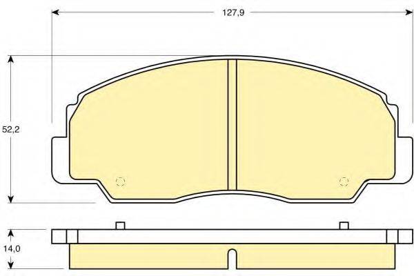 GIRLING 6111349 Комплект гальмівних колодок, дискове гальмо