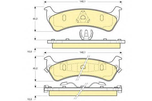 GIRLING 6112385 Комплект гальмівних колодок, дискове гальмо