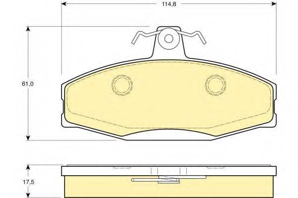 GIRLING 6112801 Комплект гальмівних колодок, дискове гальмо