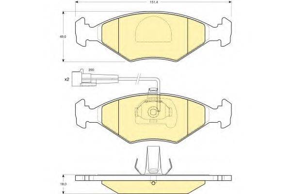 GIRLING 6113402 Комплект гальмівних колодок, дискове гальмо